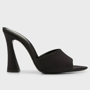 Saint Laurent Gippy Satin Mule Sandals size 7 / EU size 37